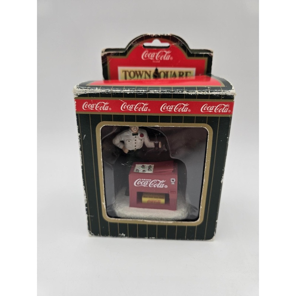 Coca Cola Town Square Village Accessories Gas Station Attendant #CG2427 Figure